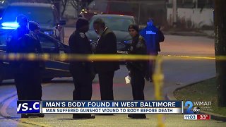 Mans body found in West Baltimore