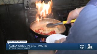 Kona Grill in Baltimore offering takeout, delivery