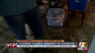Flood cleanup underway in Covington