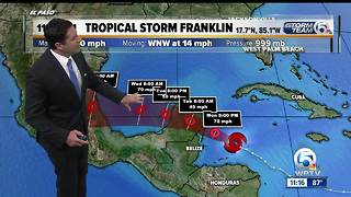 Tropical Storm Franklin 11 a.m. update (8/7/17)