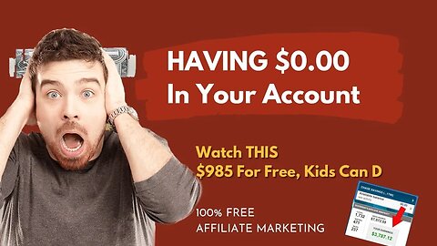 $0.00 TO $985/DAY! Affiliate Marketing, Free Traffic, Promote Affiliate Products, ClickBank