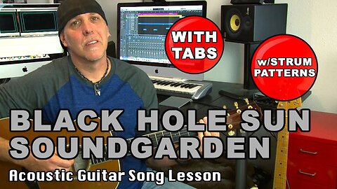 Black Hole Sun by Soundgarden Chris Cornell Guitar song lesson w/Tabs