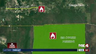 Two wildfires burn in Collier County