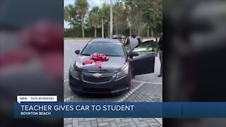 Boynton Beach teacher gives car to student
