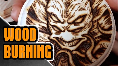 Pyrography #1: demon plaque timelapse