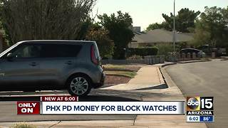 Phoenix PD offering money for block watches