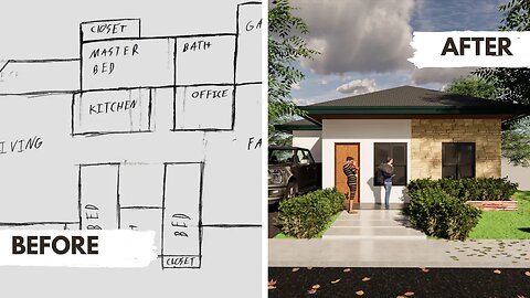 DUFF FLOOR PLAN TO 3D MODELLING | 3 BEDROOM HOUSE | TIMELAPSE | PART 1