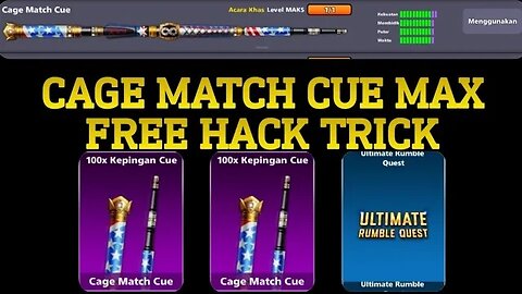 FREE Cage Match Cue Max Free Hack Trick 8 Ball Pool Hack