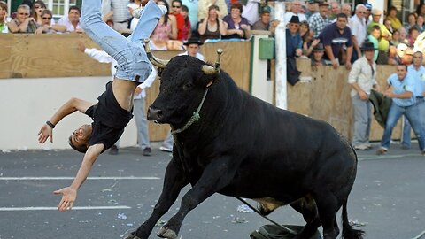 Best funny videos 2017 Most awesome bullfighting festival funny crazy bull fails P3