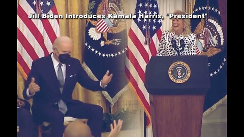 Jill Biden Introduces Kamala Harris, "President". Joe Biden's Reaction? "Oh Well"