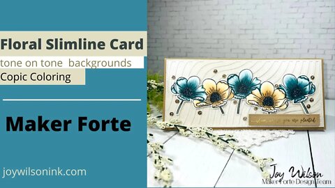 floral slimline card