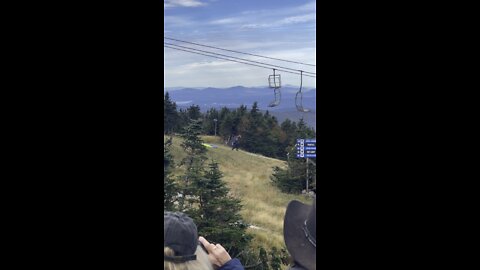 Jumping off the side of Cannon Mountain NH