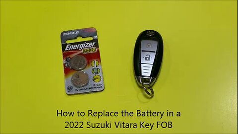 How to Replace the Battery in a 2022 Suzuki Vitara Key FOB