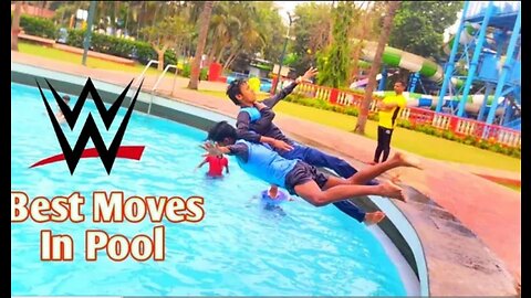 WWE Moves In Swimming Pool | WWE Best Moves in pool By AtrangiToxicVines