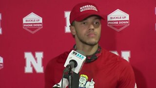 Huskers QB Adrian Martinez speaks after loss to Illinois