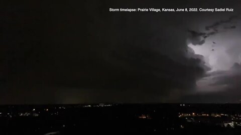 VIDEO: Storm timelapse, June 8, 2022 in Prairie Village, Kansas