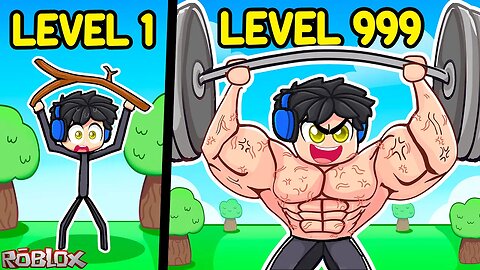 LEVEL 1 vs LEVEL 999 STRONG MAN in Roblox!