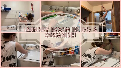 *NEW* LAUNDRY ROOM RE DO | ORGANIZING IN MINIMAL SPACE!