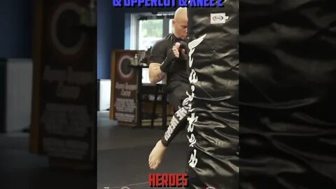 Heroes Training Center | Kickboxing & MMA "How To Double Up" Hook & Hook & Uppercut & Knee 2#Shorts