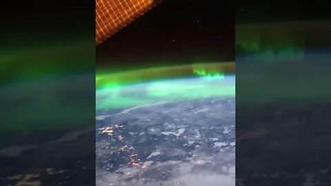 Aurora Canada-USA night flight over the earth | ISS