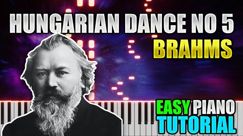 Hungarian Dance No 5 - Brahms | Easy Piano Tutorial