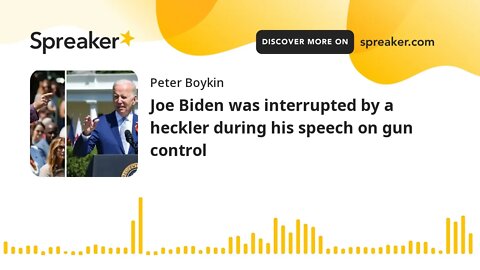 Joe Biden was interrupted by a heckler during his speech on gun control