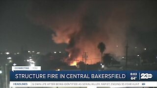 Structure fire in central Bakersfield