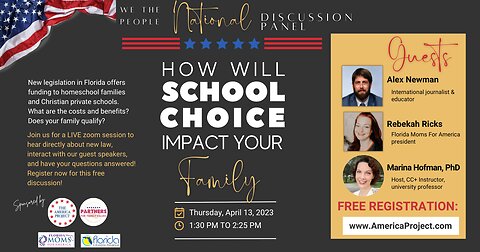 WE THE PEOPLE ZOOM CALL - HOW WILL SCHOOL CHOICE IMPACT YOUR FAMILY?