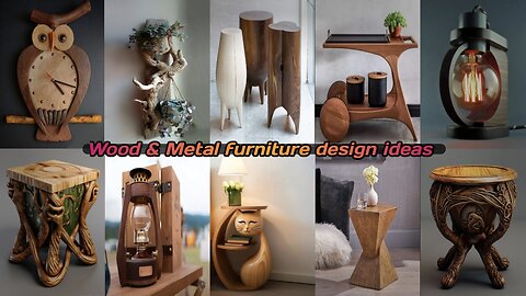Wood and metal furniture design ideas🔥home decor & art ideas