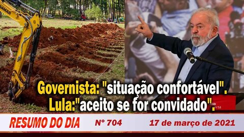 Governista: "situação confortável". Lula: "aceito se for convidado" - Resumo do Dia nº 704 - 17/3/21