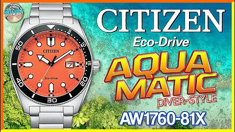 Very Nice Faux Diver! | Citizen Aqua-Matic Diver Style 100m Solar AW1760-81X Unbox & Review