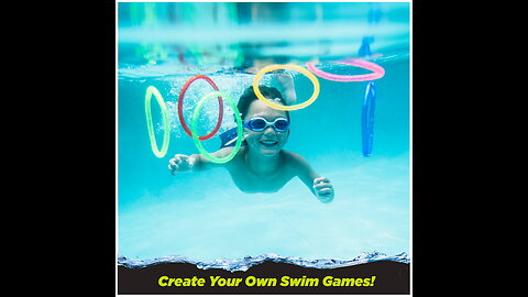 Read Buyer Reviews: Sponsored Ad - GOLDGE 3pcs Pool Diving Through Swim Rings for Kids, 23pcs...