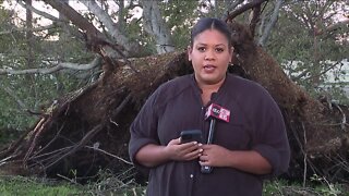 Larissa Scott reporting on Hurricane Ian aftermath around Venice and Englewood