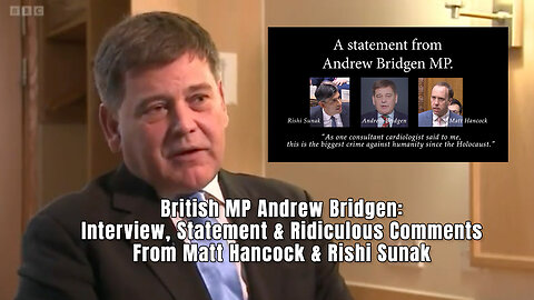 British MP Andrew Bridgen: Interview, Statement, Ridiculous Comments From Matt Hancock & Rishi Sunak