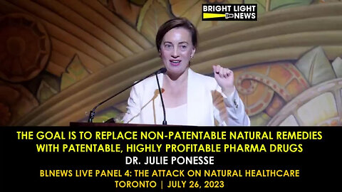 Ersetzung nicht patentierbarer Naturheilmittel durch patentierbare Pharmazeutika -Dr. Julie Ponesse🙈