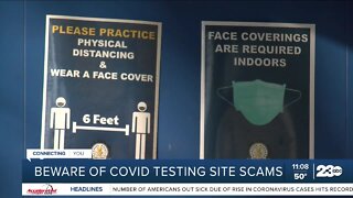 Beware of phony COVID testing sites