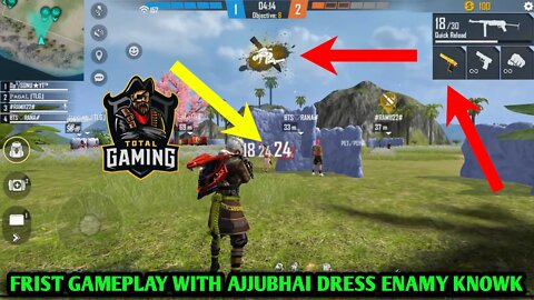 MY NEW GAMEPLAY VIDEO || WITH || AJJUBHAI DRESS AND ID || @TOTALGAMING