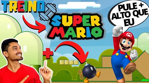 Como seria o TREINO do MARIO BROS + FATOS sobre Mario Bros 👆 Quero PULAR mais ALTO 💪