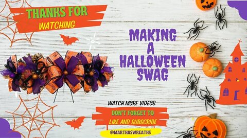 Halloween Door Swag DIY| How to Make a Halloween Swag for Door| Home Decor DIY Using DT Items