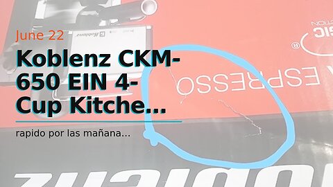 Koblenz CKM-650 EIN 4-Cup Kitchen Magic Collection Espresso and Cappuccino Maker, One Size, Bla...