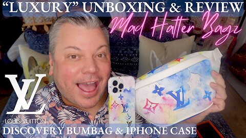 WHAT A CUTE DUO! "LUXURY" UNBOXING & REVIEW - LV DISCOVERY BUMBAG AND IPHONE CASE (WATERCOLOR PRINT)