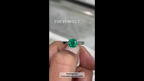 2.44tcw 18K AAA Cushion Cut Colombian Emerald & Diamond Accent Engagement Ring may gift