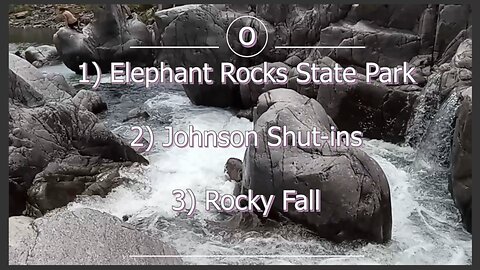 Elephant Rocks State Park, Johnsons Shut-ins, Rocky Falls Missouri.