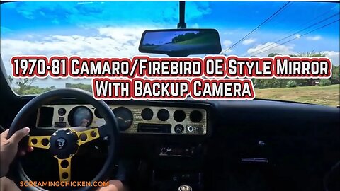 1970-81 Camaro/Firebird OE Style Mirror With Forward and Rear Camera