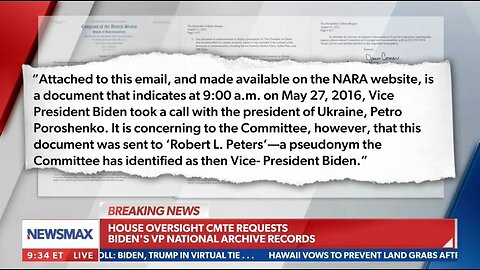 Rep Comer DEMANDS National Archives Release Docs With Biden Pseudonym Robert L Peters