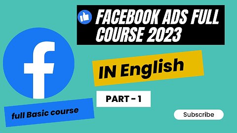 Facebook Ads Full Course 2023: Master Advertising on the World's Largest Social!" #facebookads