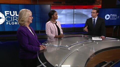 FULL CIRCLE FLORIDA | Our panel consisting of our political analyst, Dr. Susan MacManus, and Janae Thomas, from the law offices of Quintairos, Prieto, Wood, & Boyer join us.