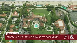 Federal court lifts hold on seized Mar-a-Lago documents