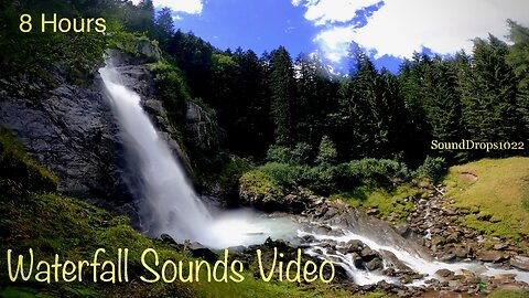 8-Hour Nature's Waterfall Symphony