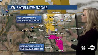 High winds Sunday, chances for snow on 7 day